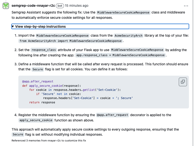 Assistant step-by-step instructions